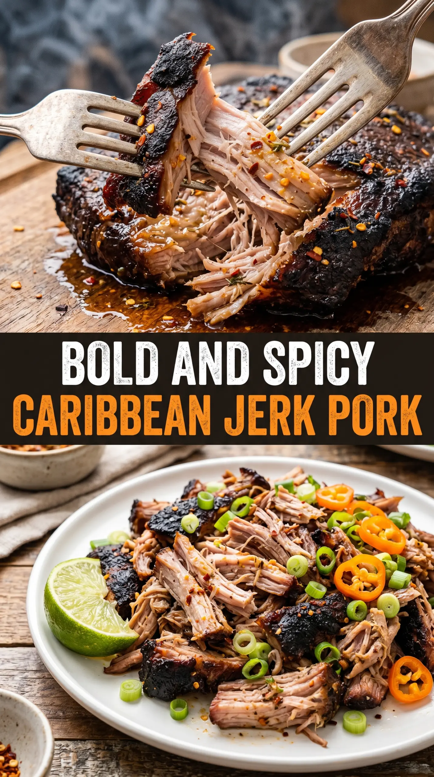 Caribbean Jerk Smoked Pork smoky spicy pork shoulder