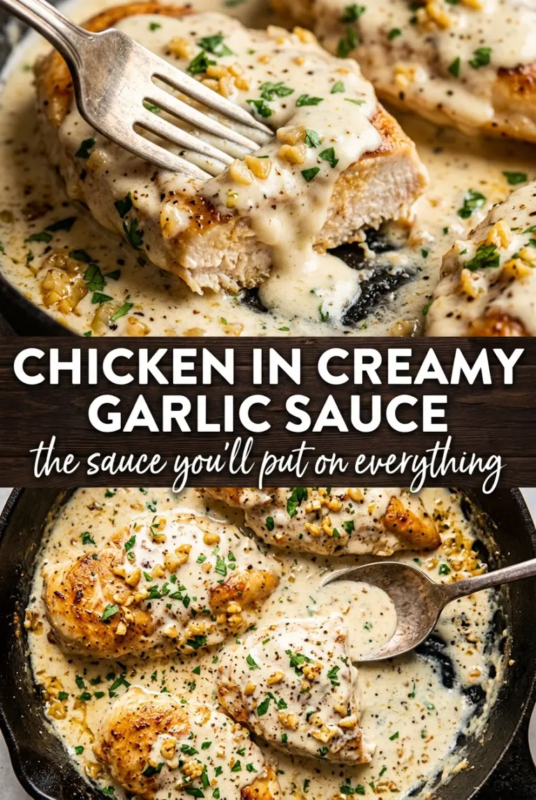 Chicken Breasts in Creamy Garlic Sauce