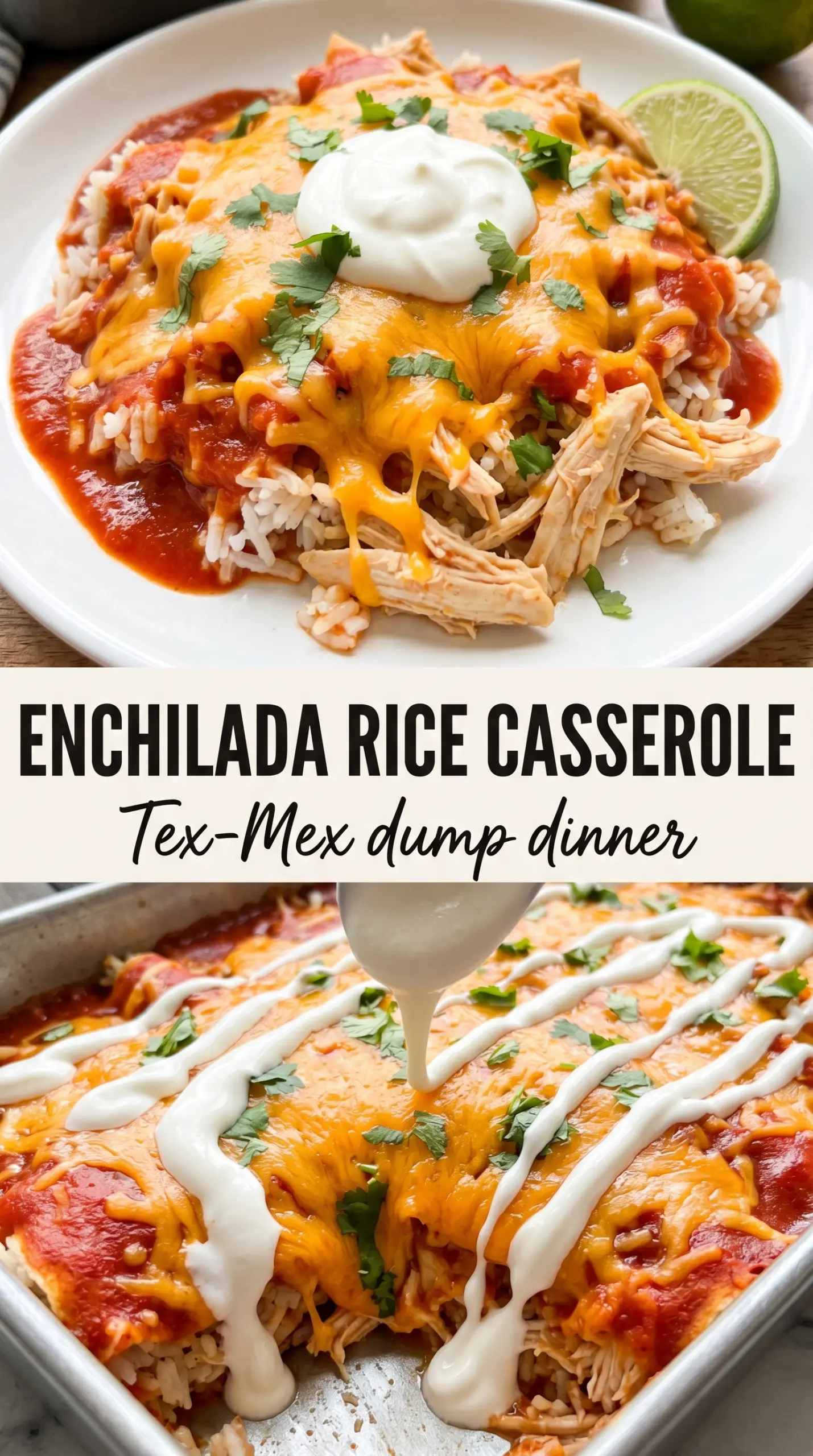 Chicken Enchilada Rice Casserole cheesy Tex-Mex casserole