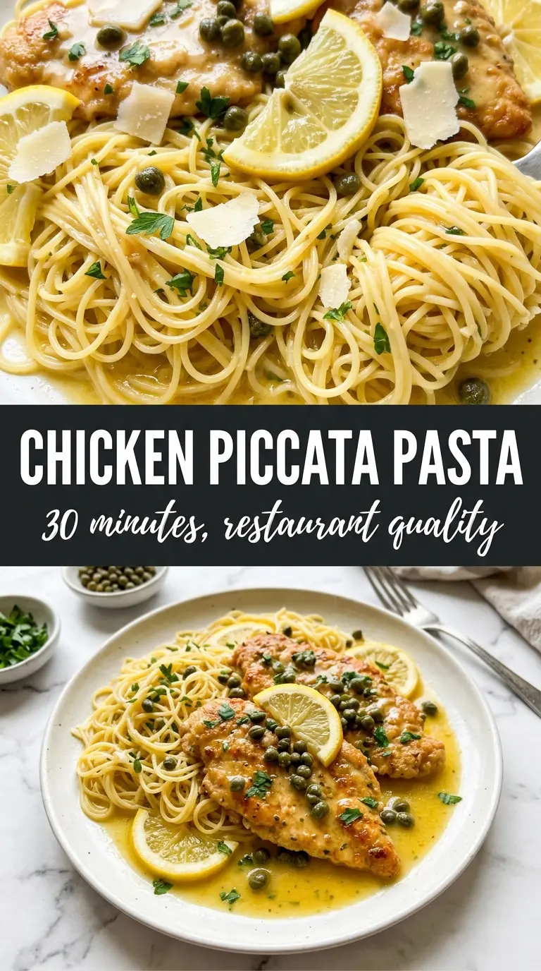 Chicken Piccata bright lemon caper