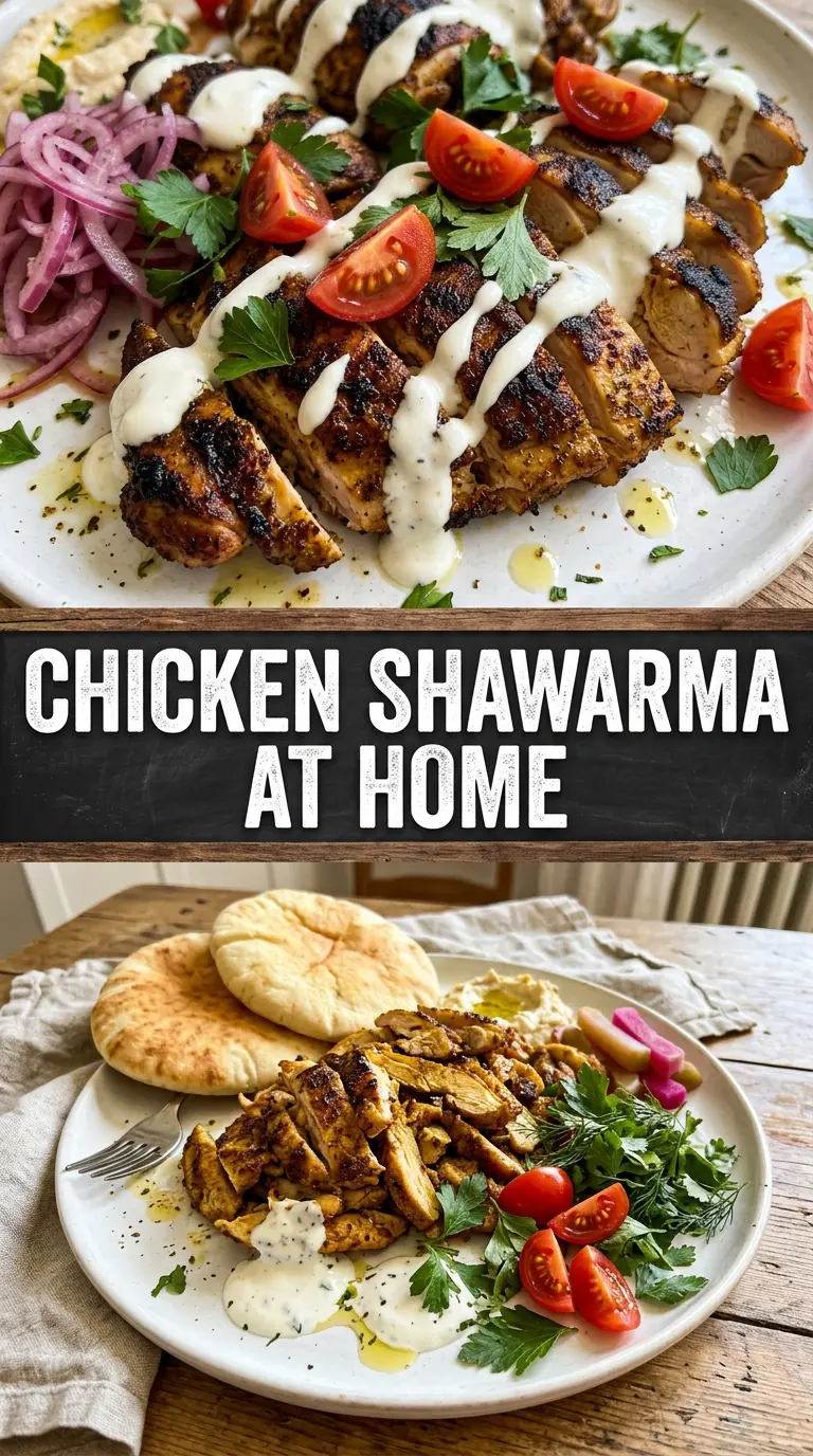 Chicken Shawarma spiced, juicy, pita wrap