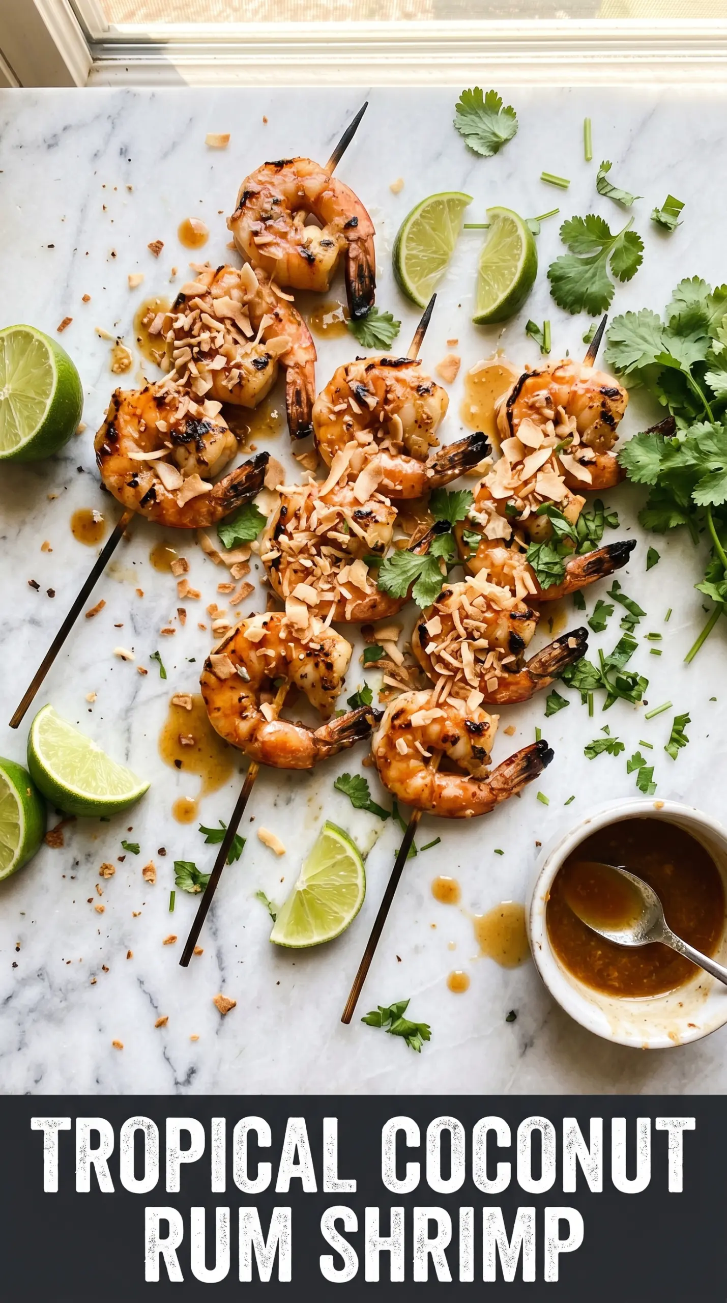 Coconut Rum Grilled Shrimp tropical grilled shrimp