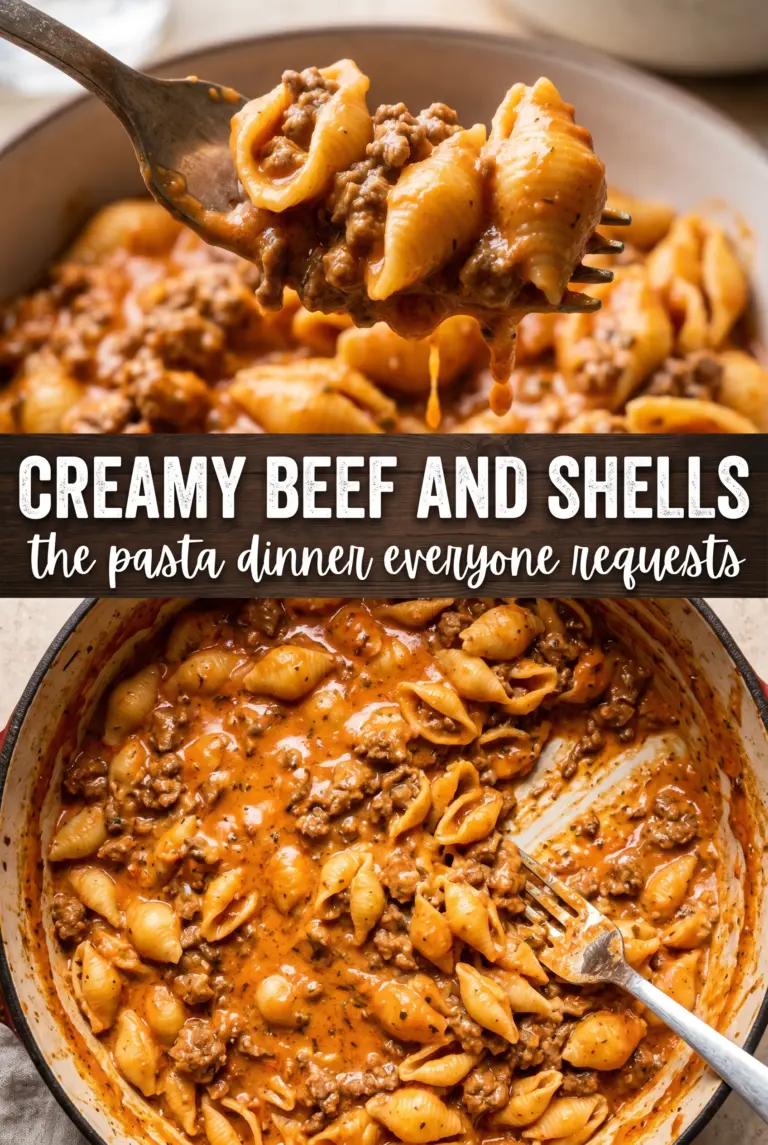 Creamy Beef and Shells
