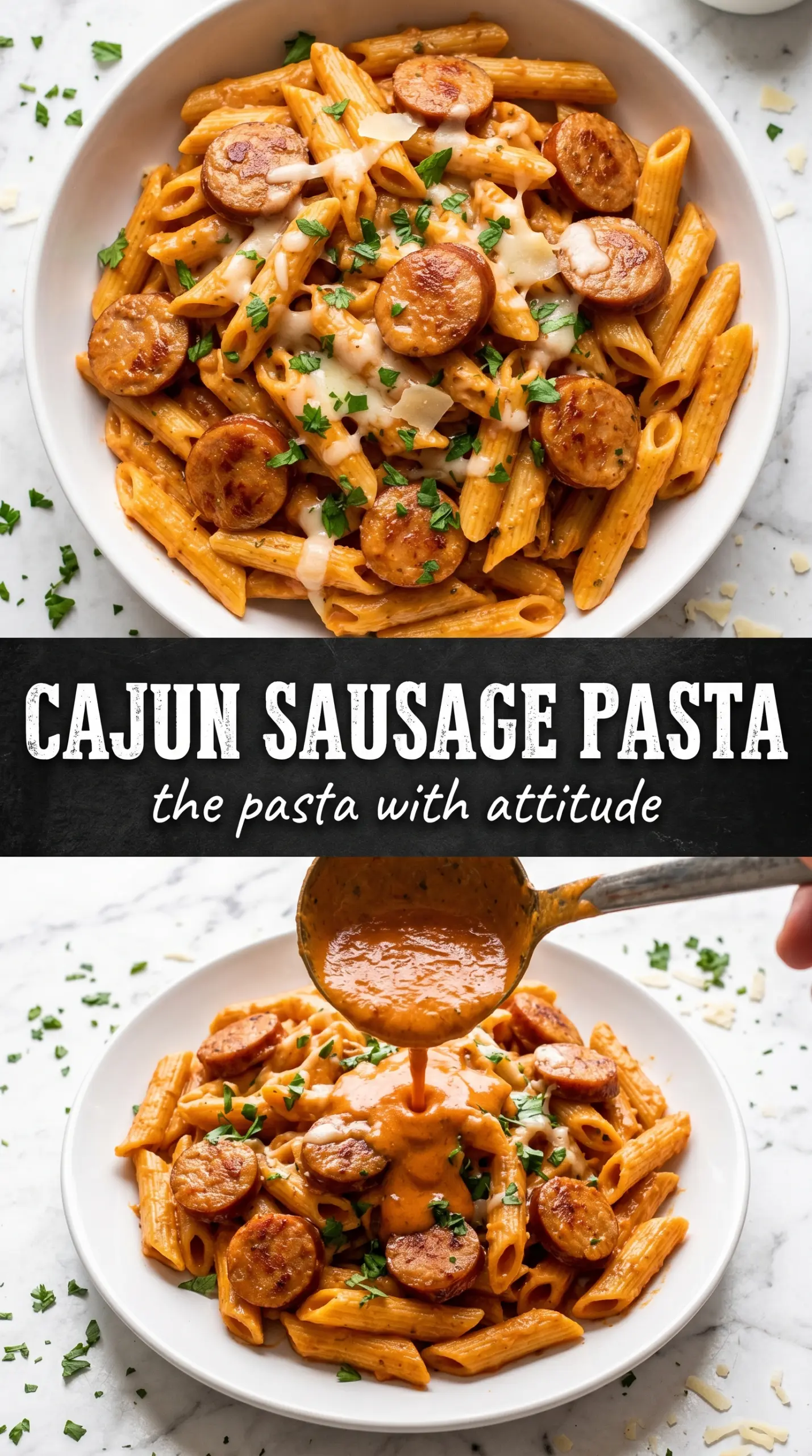 Creamy Cajun Sausage Pasta smoky creamy