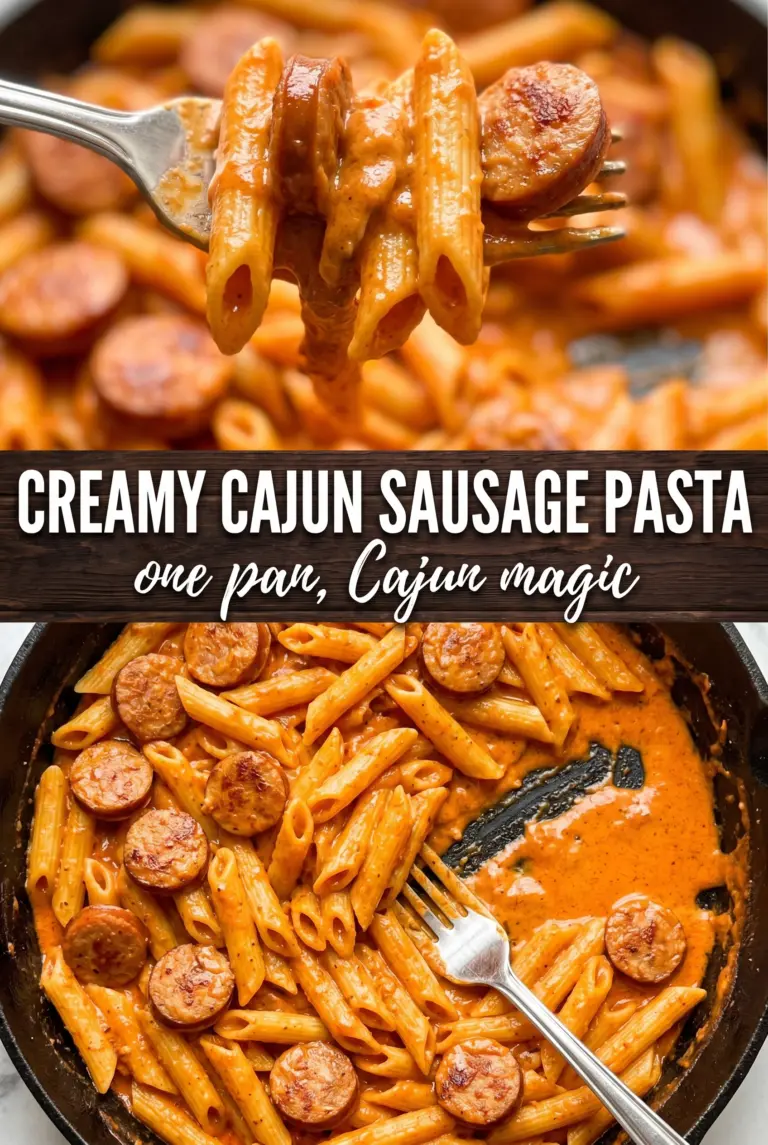 Creamy Cajun Sausage Pasta