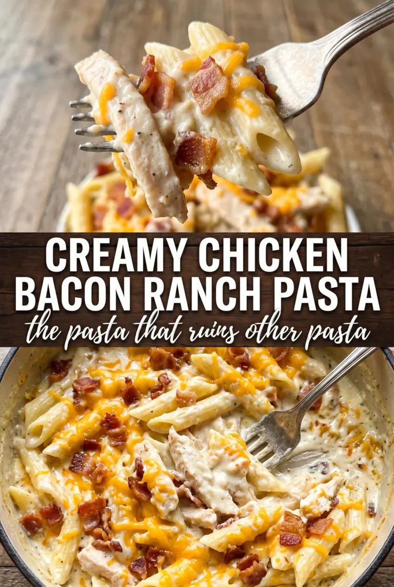 Creamy Chicken Bacon Ranch Pasta