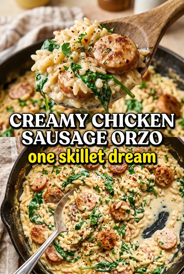 Creamy Chicken Sausage Orzo