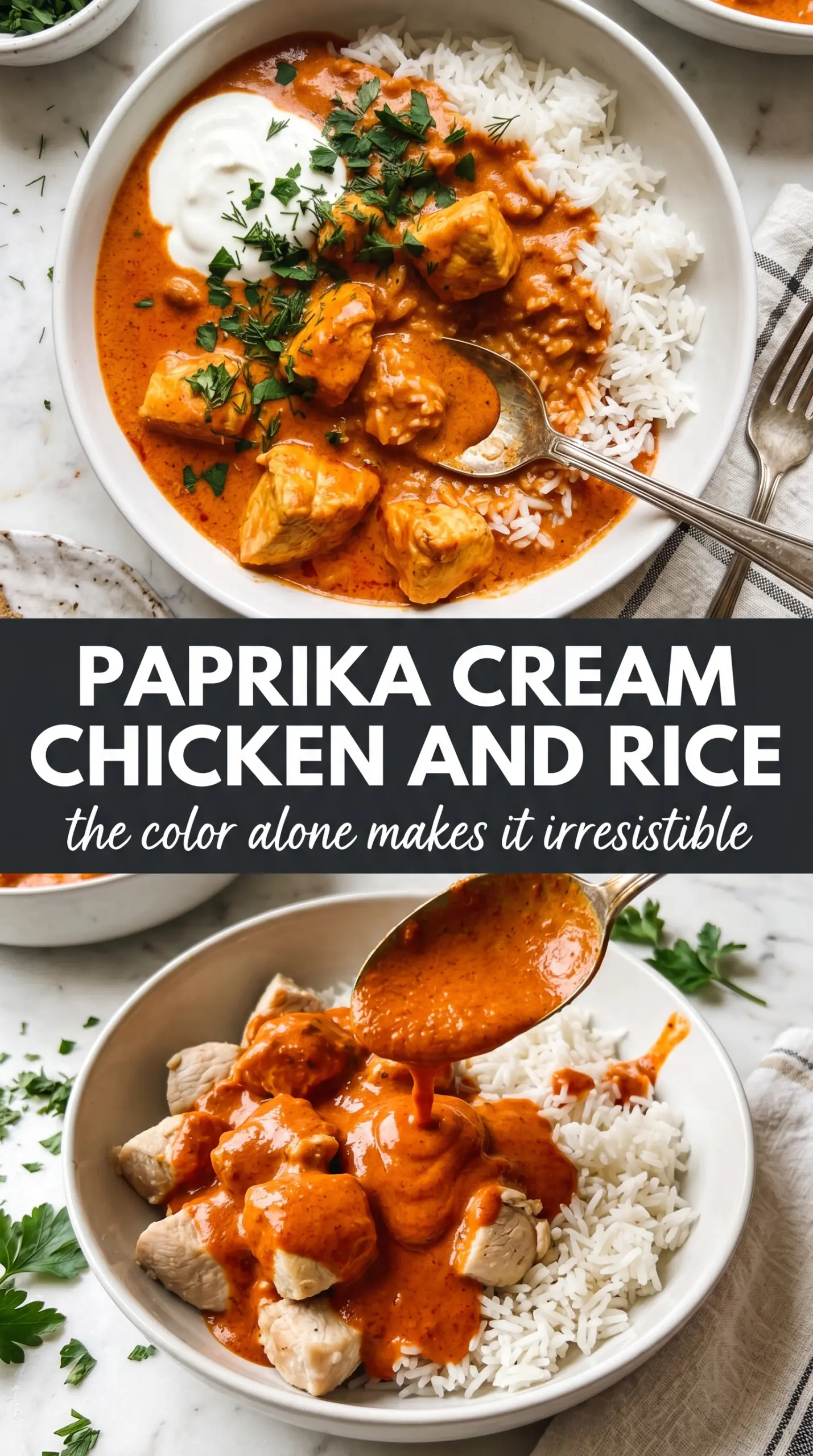 Cooked chicken with sauce and toppings
