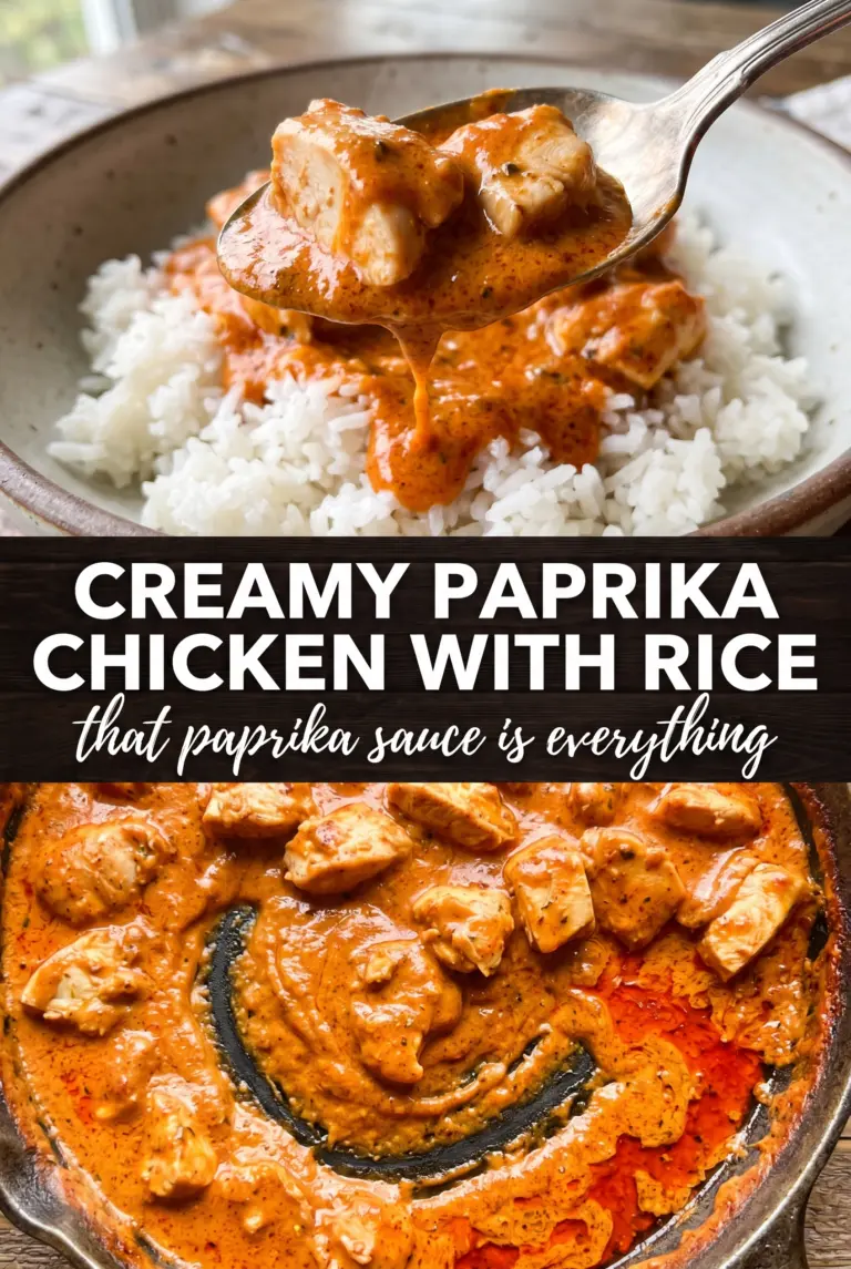 Creamy Paprika Chicken with Rice