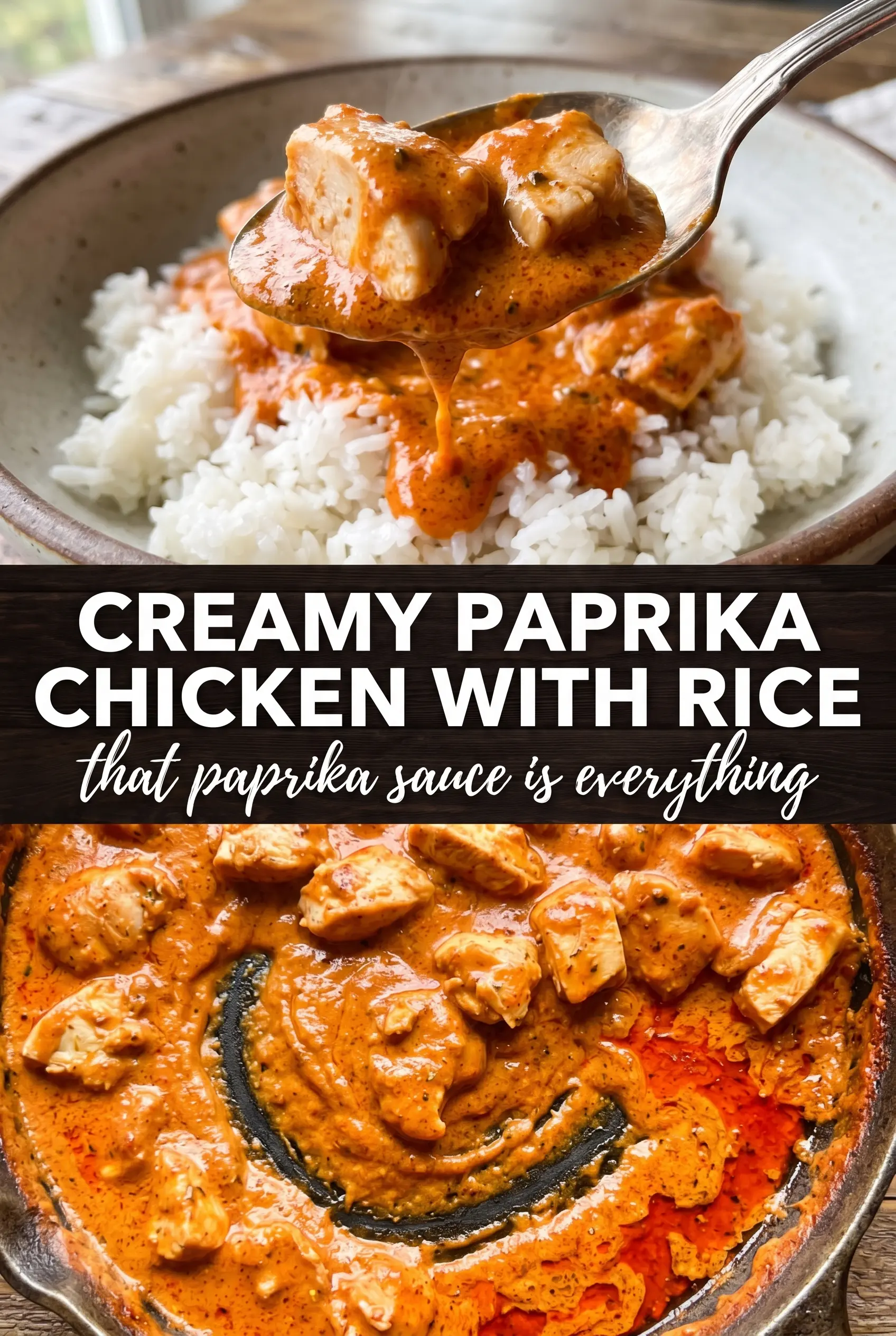 Creamy Paprika Chicken with Rice