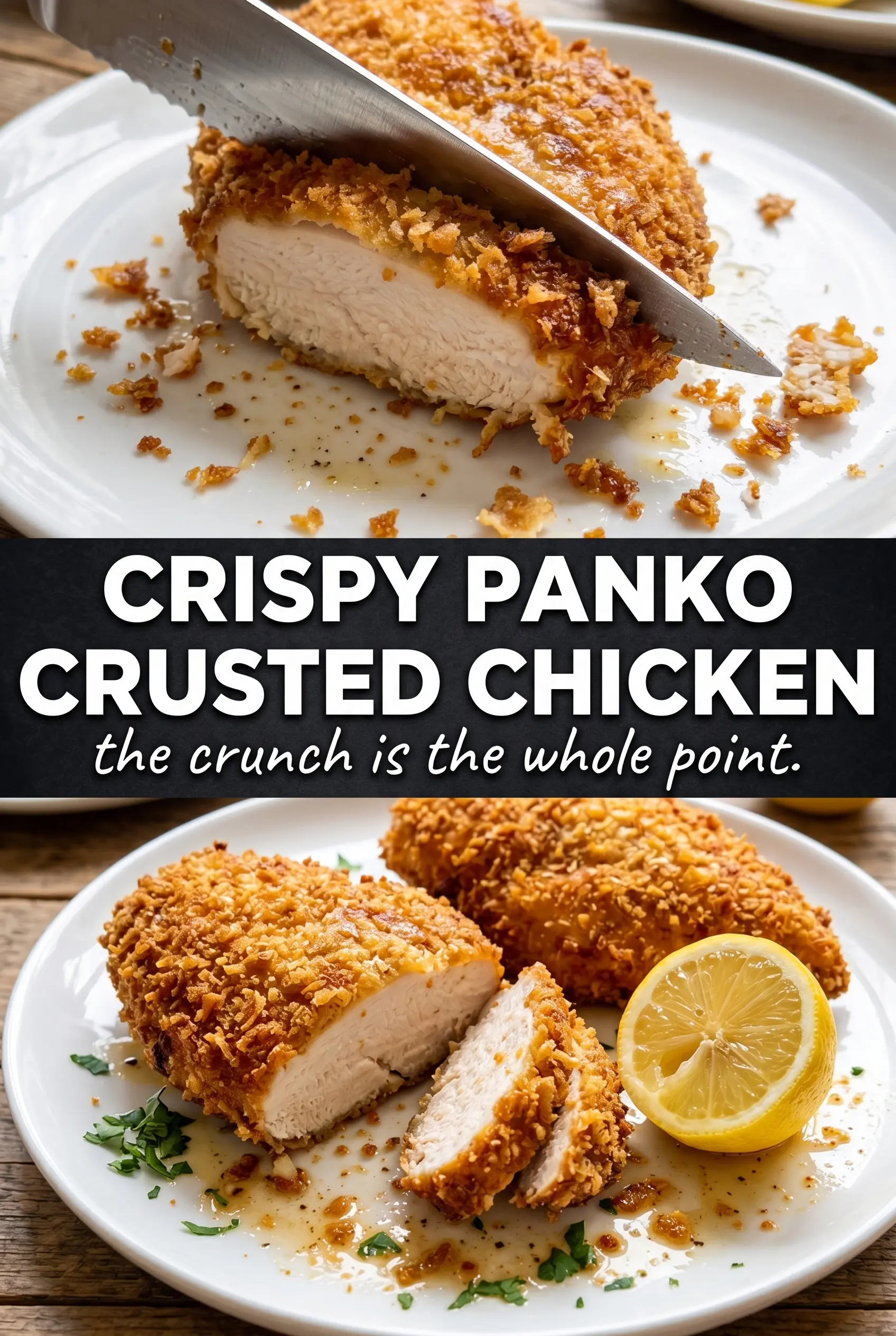 Crispy Panko Crusted Chicken Breasts