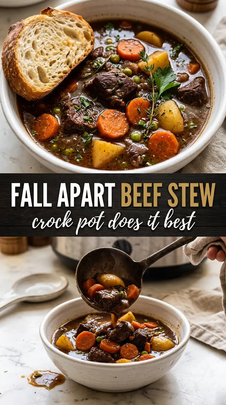 Crock Pot Beef Stew tender beef carrots potatoes