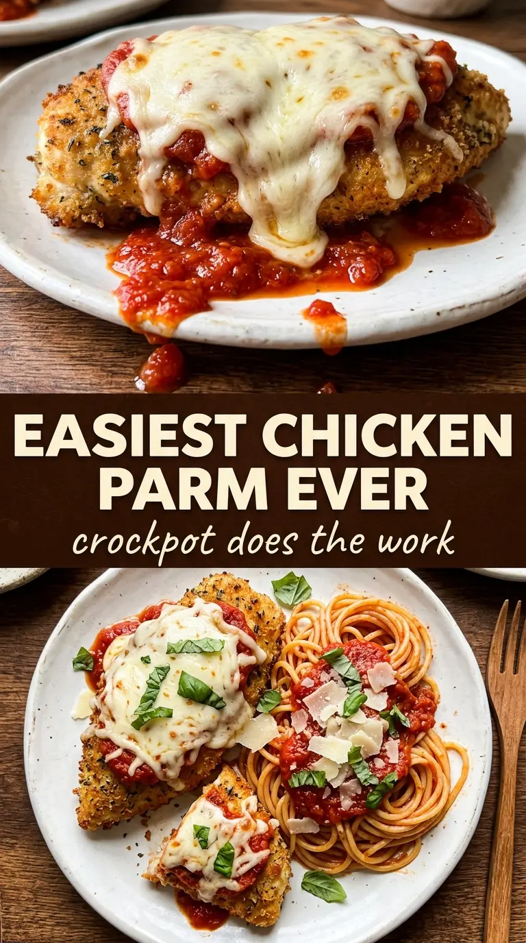 Crock-Pot Chicken Parmesan melty cheesy slow cooker
