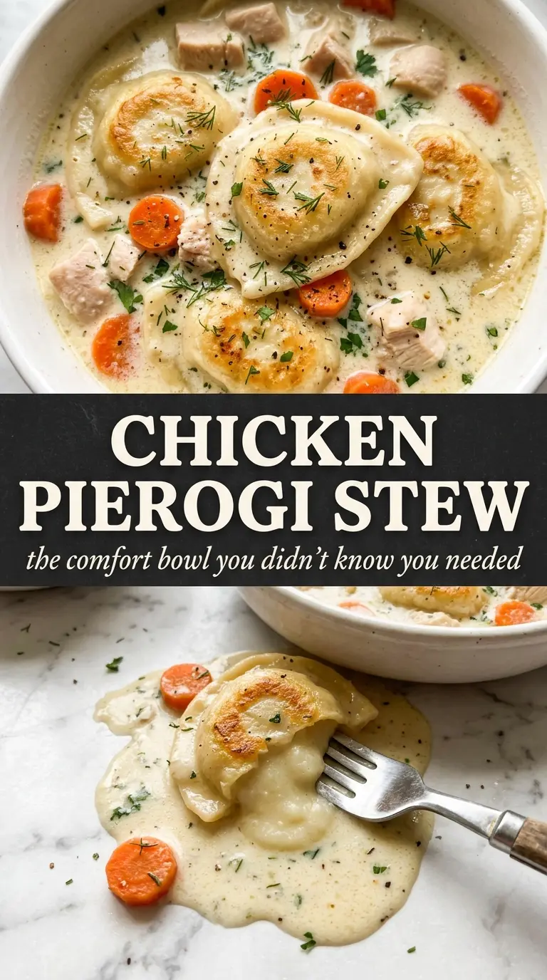 Crock Pot Chicken Pierogi Stew creamy hearty