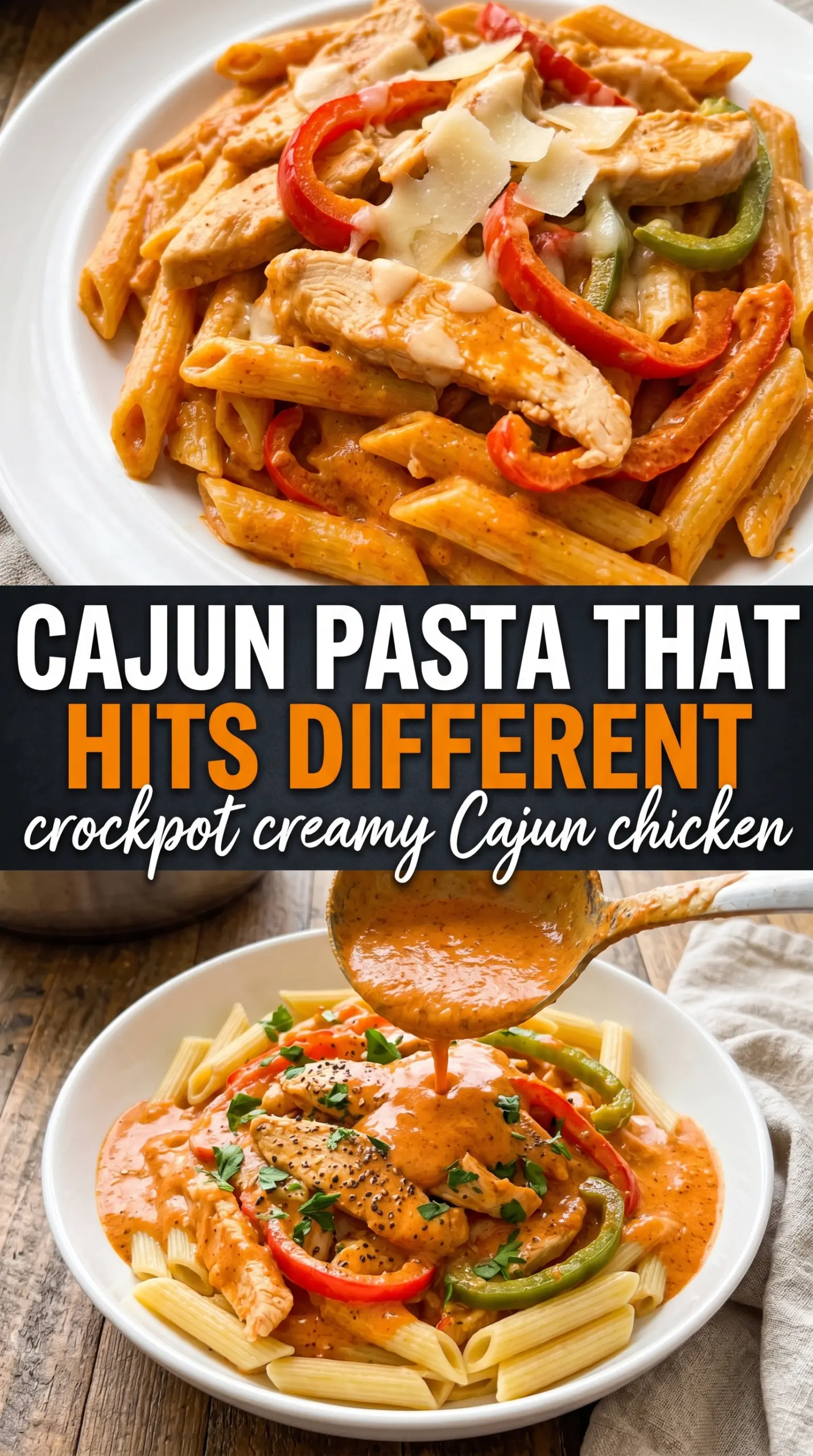 Crock Pot Creamy Cajun Chicken Pasta creamy Cajun chicken pasta