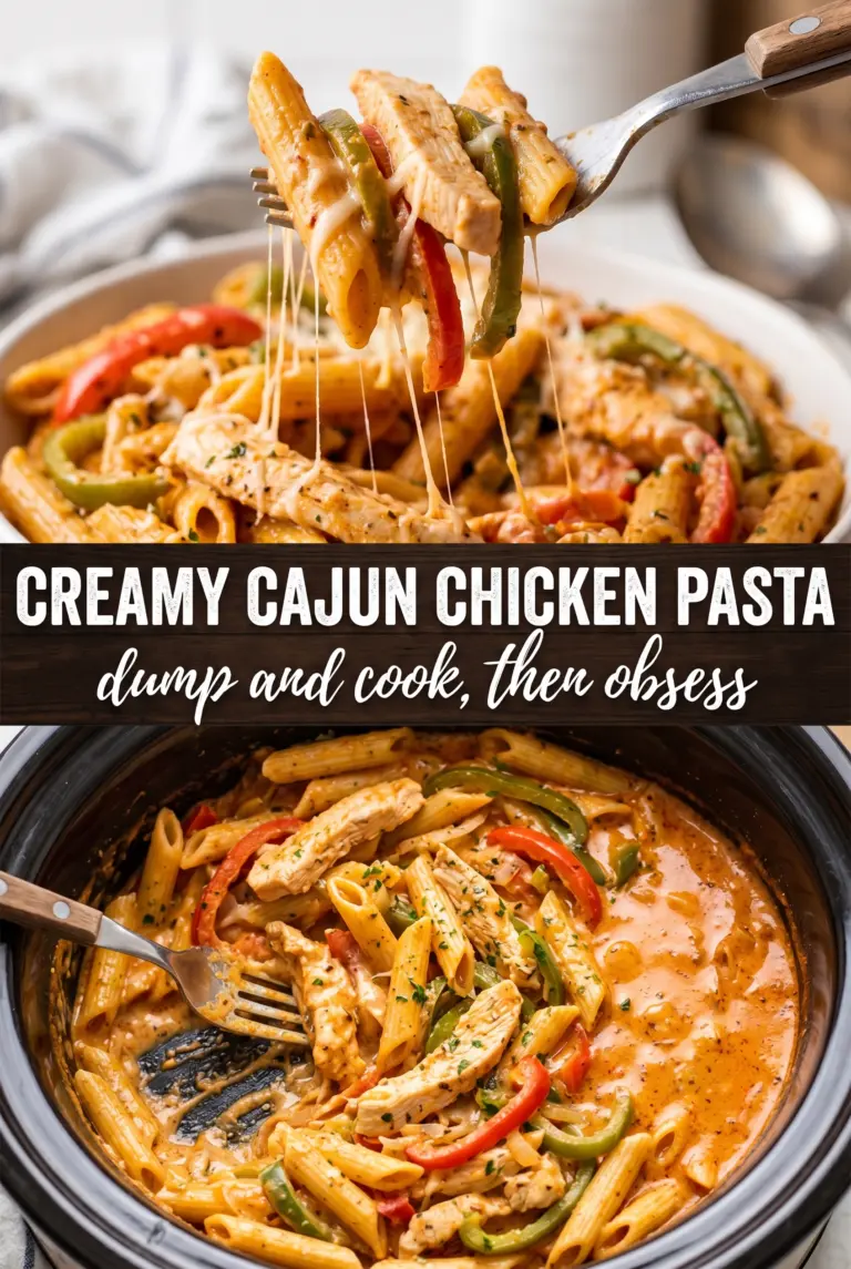 Crock Pot Creamy Cajun Chicken Pasta