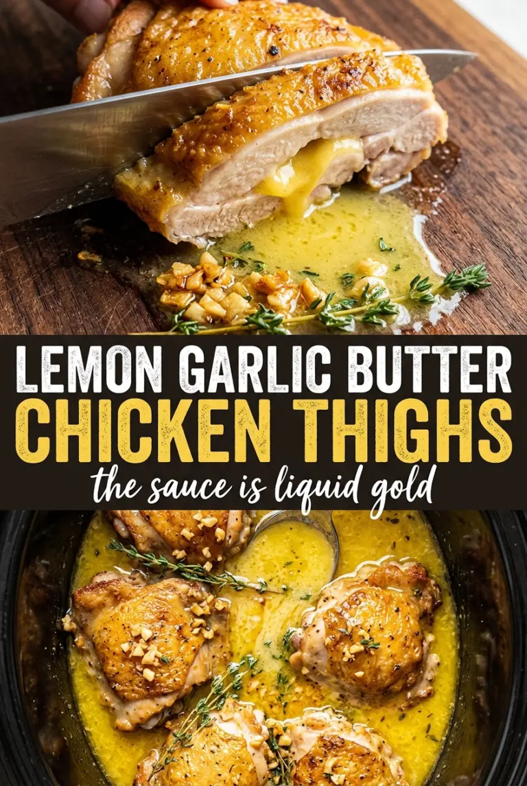 Crock Pot Lemon Garlic Butter Chicken Thighs
