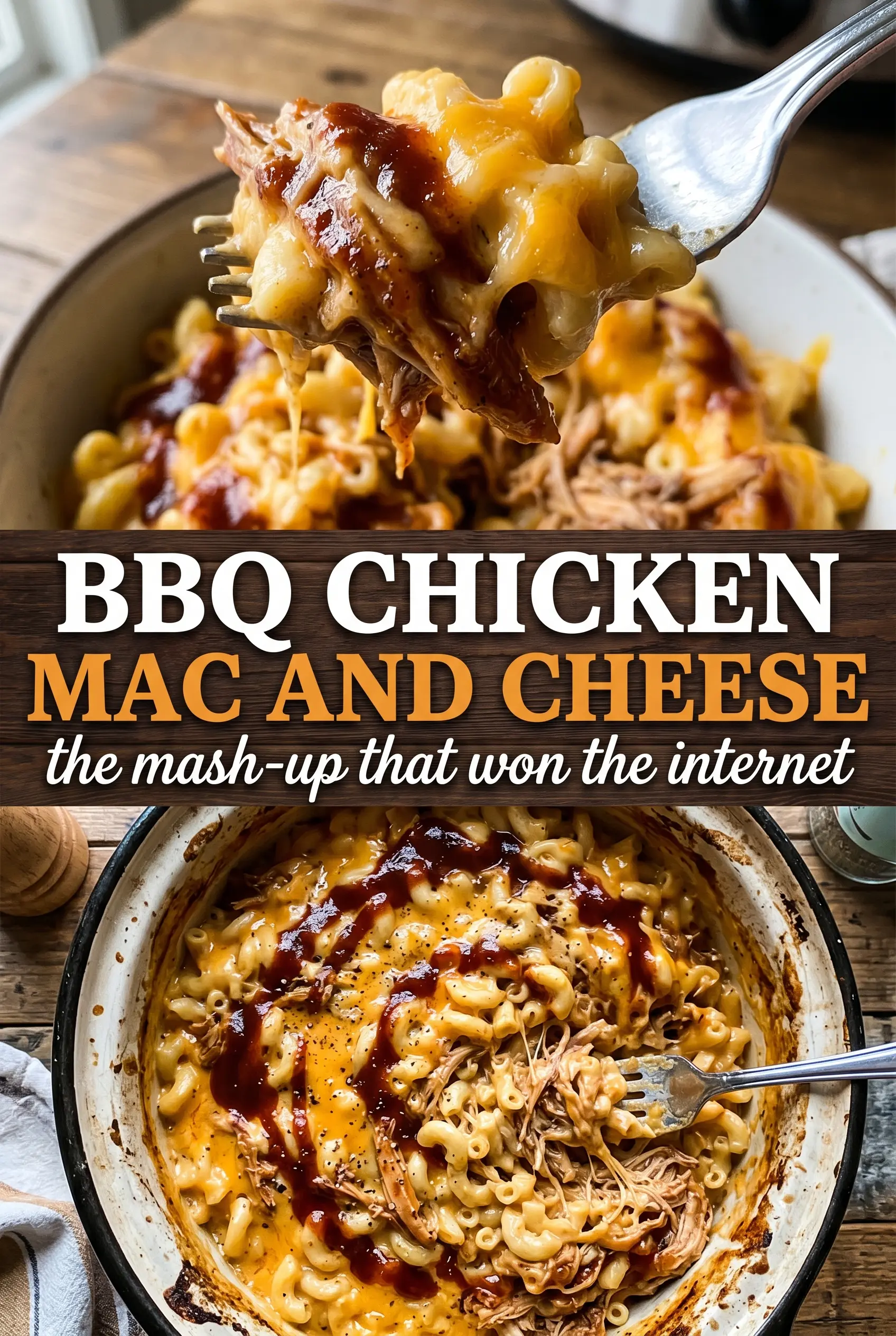 Crockpot BBQ Chicken Mac and Cheese