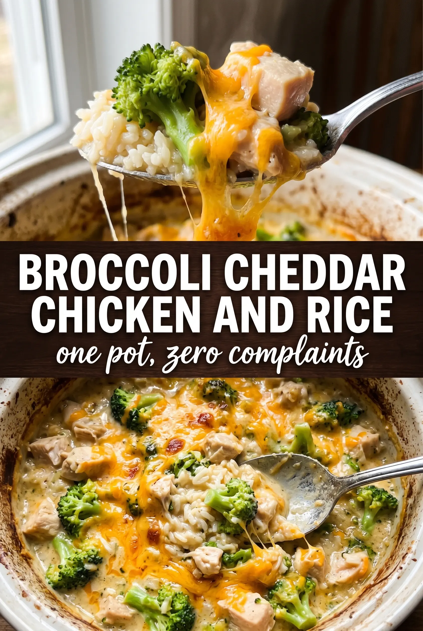 Crockpot Broccoli Cheddar Chicken and Rice