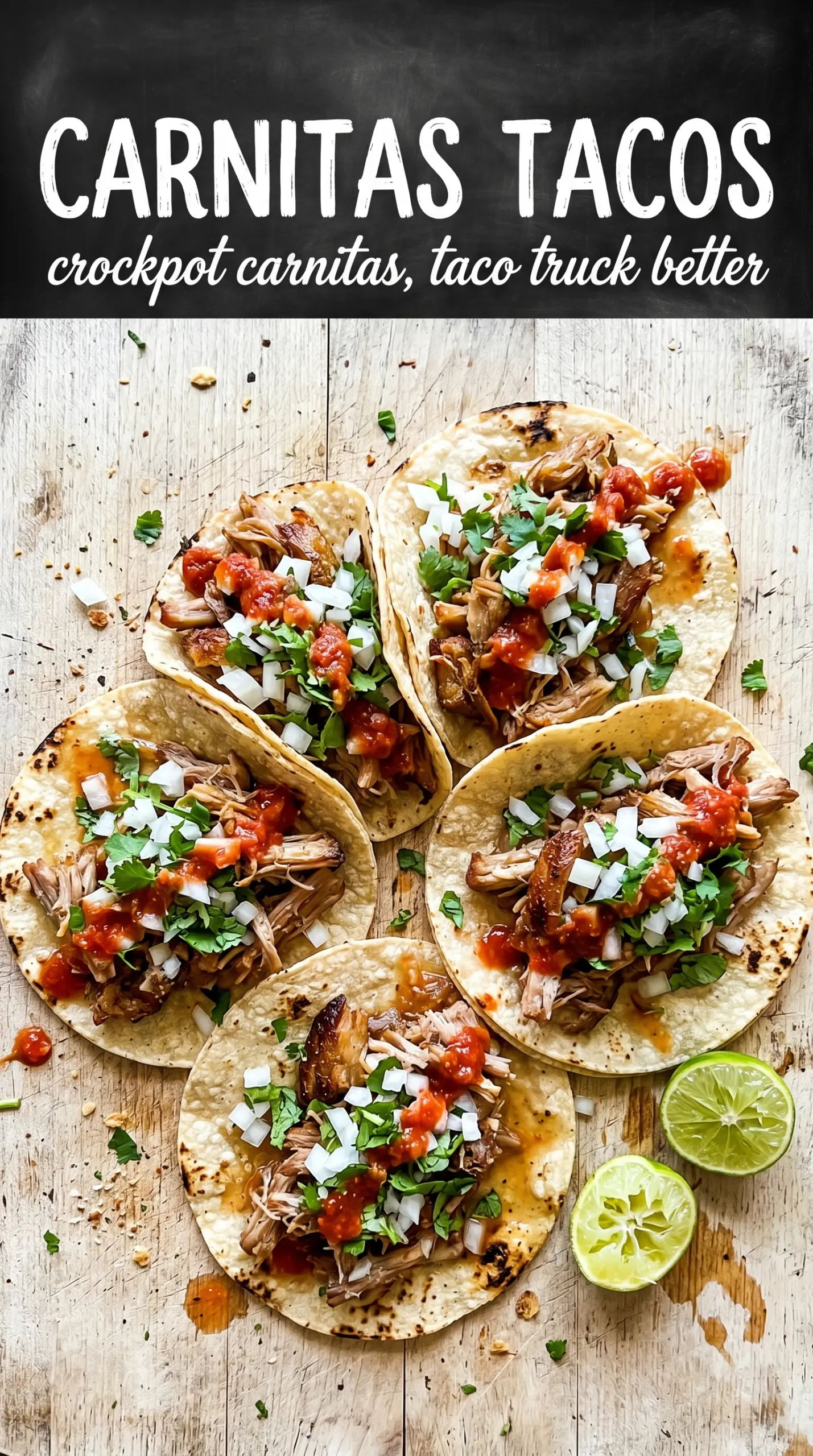 Crockpot Carnitas crispy citrus-spiced
