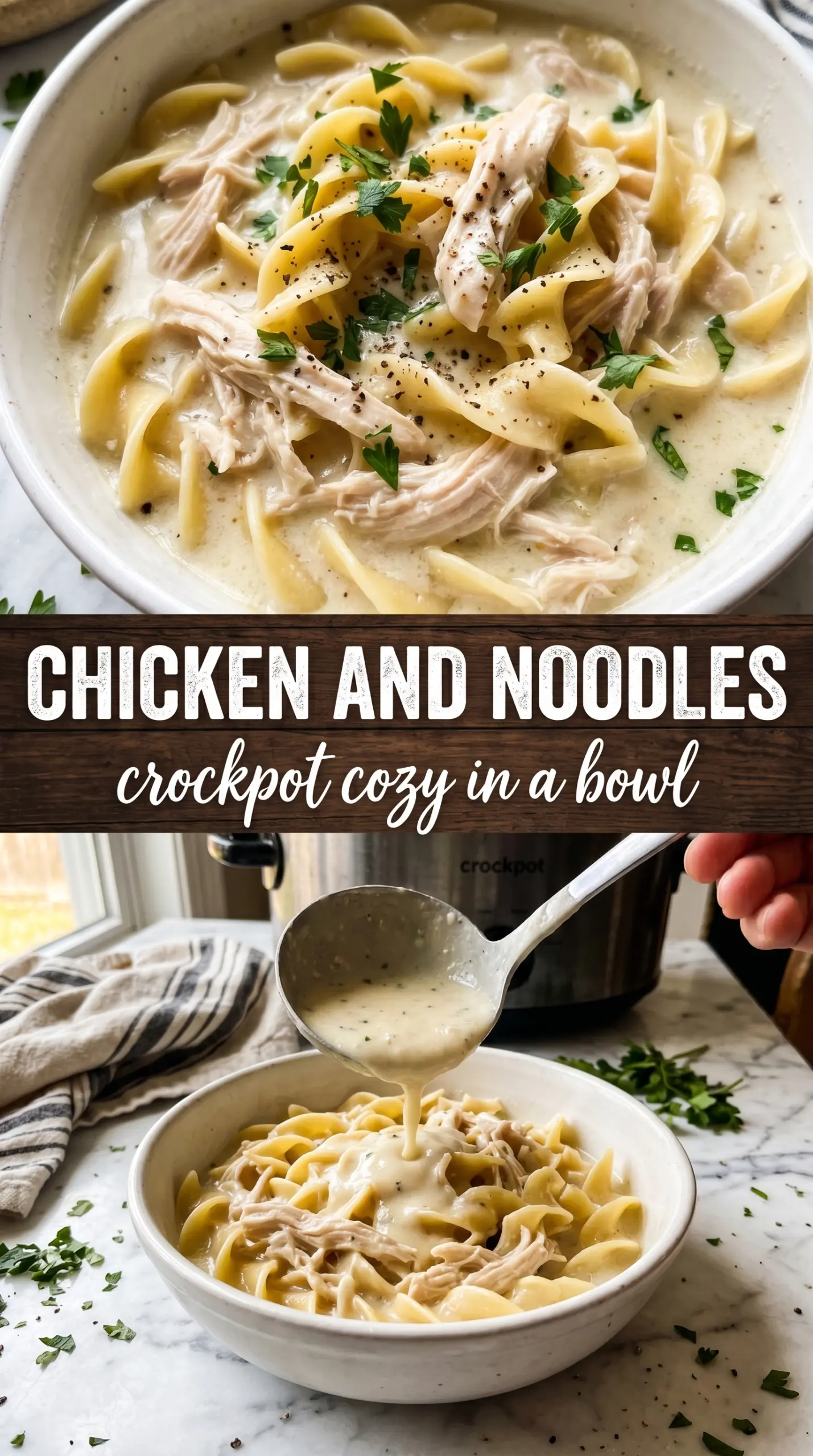 Tender slow cooker chicken in creamy sauce