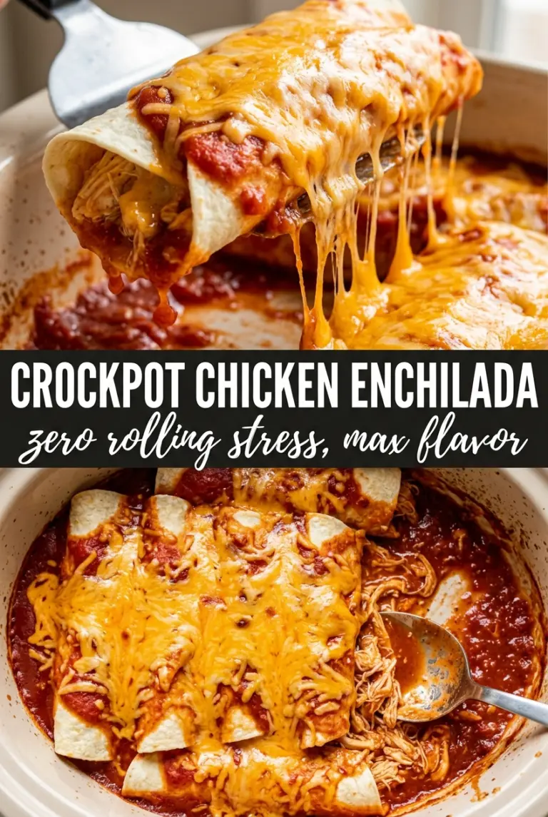 Crockpot Chicken Enchiladas