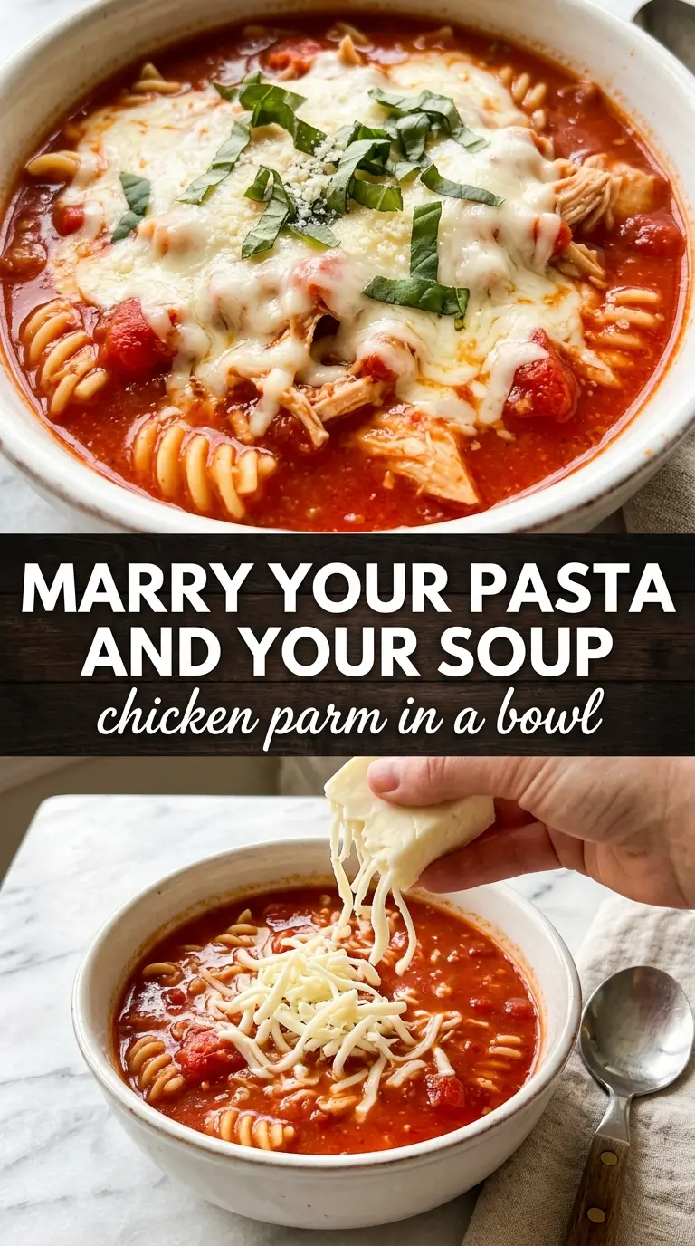 Creamy slow cooker chicken soup in a bowl