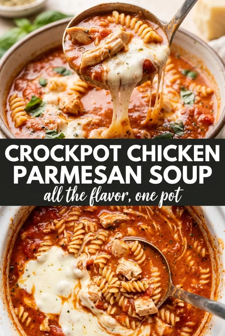 Crockpot Chicken Parmesan Soup