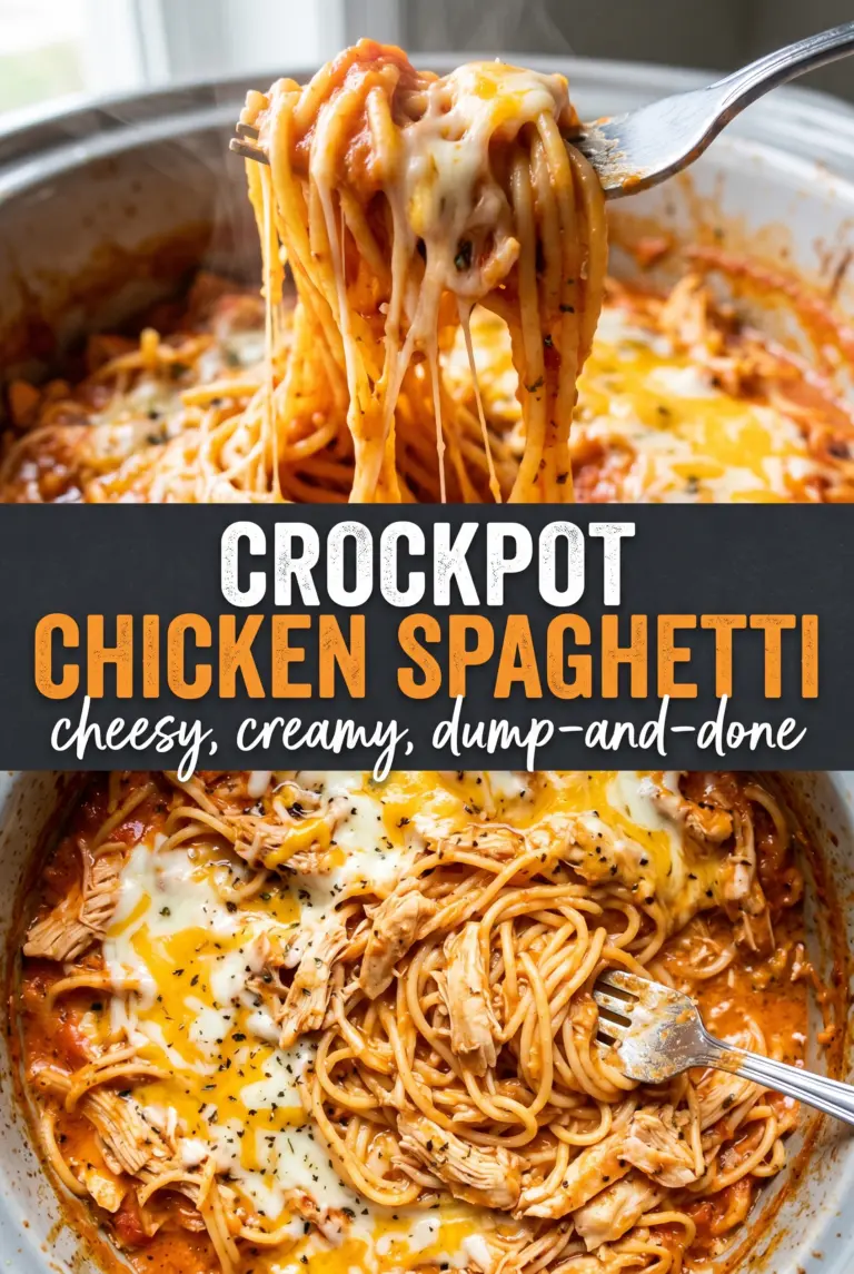 Crockpot Chicken Spaghetti