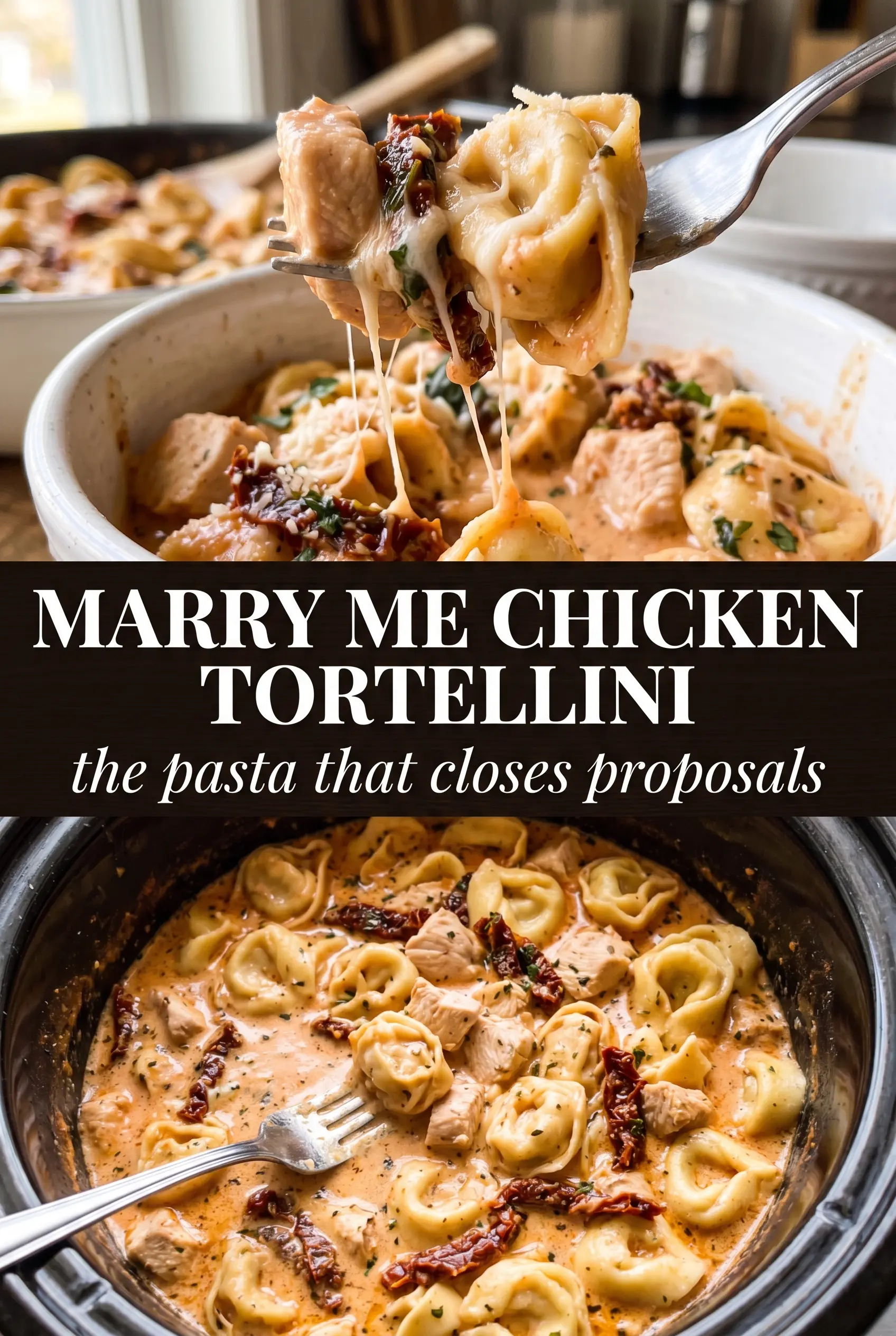 Crockpot Marry Me Chicken Tortellini