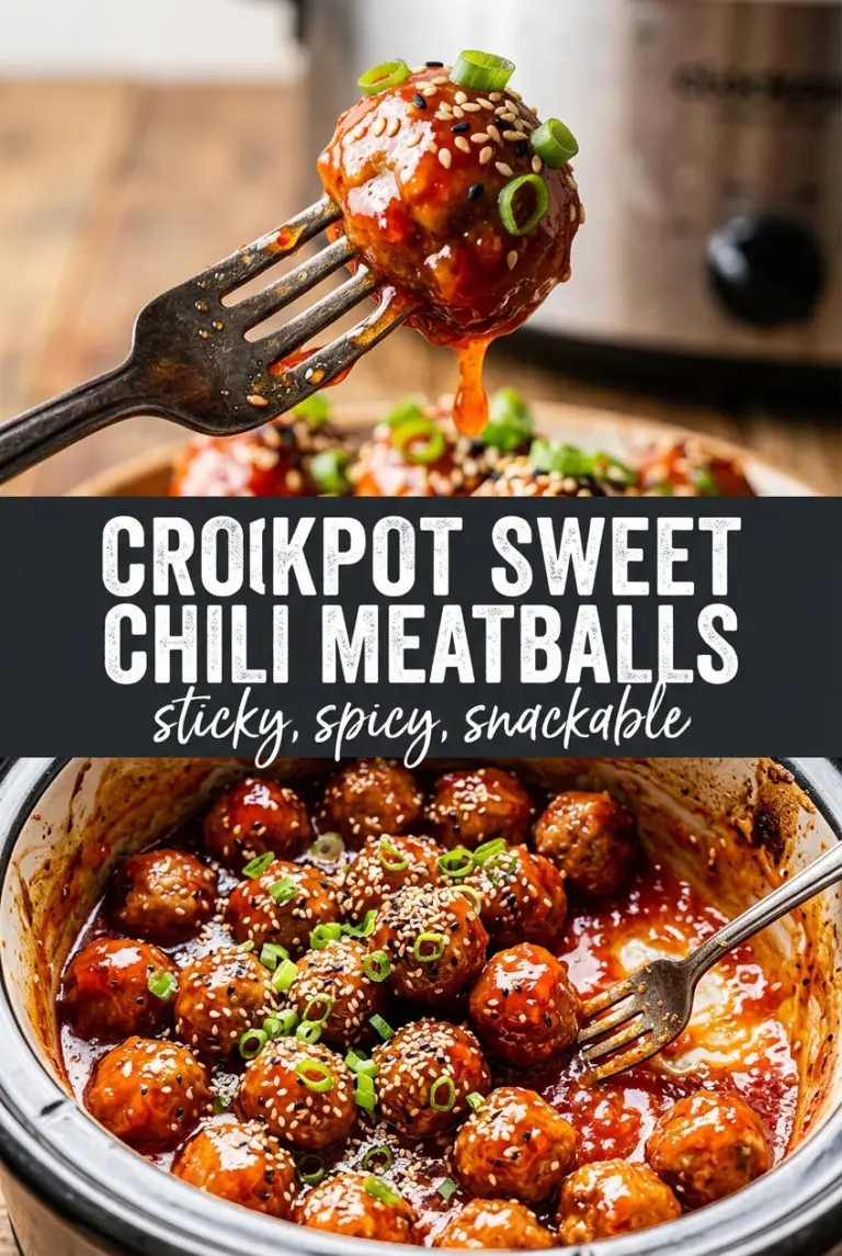 Crockpot Sweet Chili Meatballs