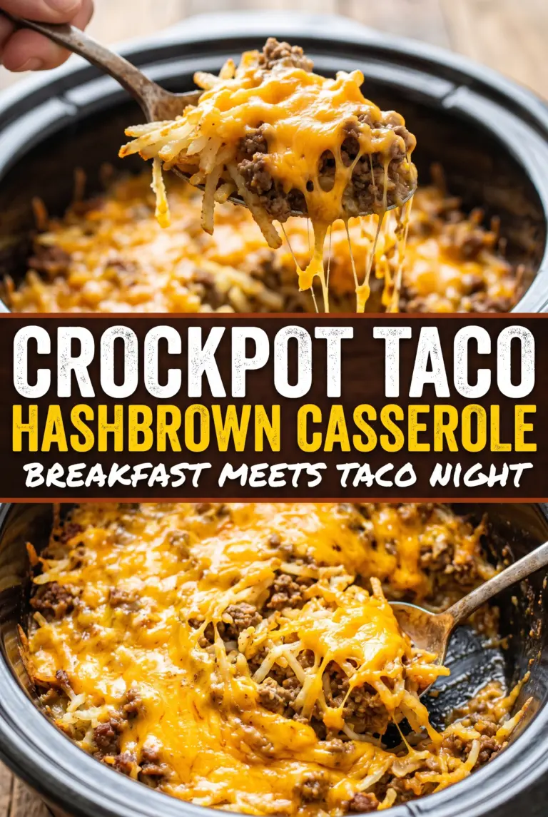 Crockpot Taco Hashbrown Casserole