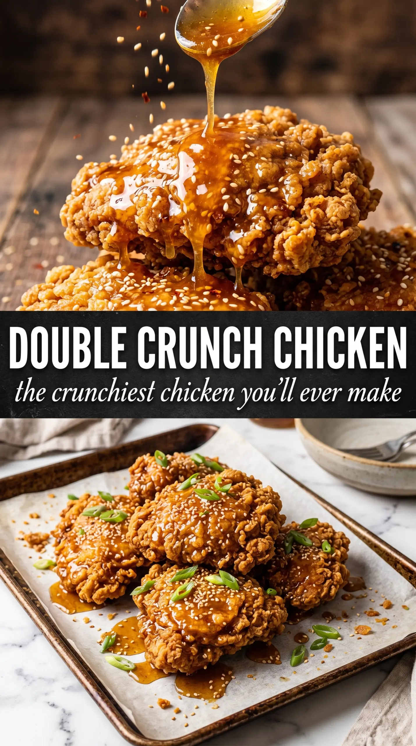 Double Crunch Honey Garlic Chicken Breasts crispy honey garlic