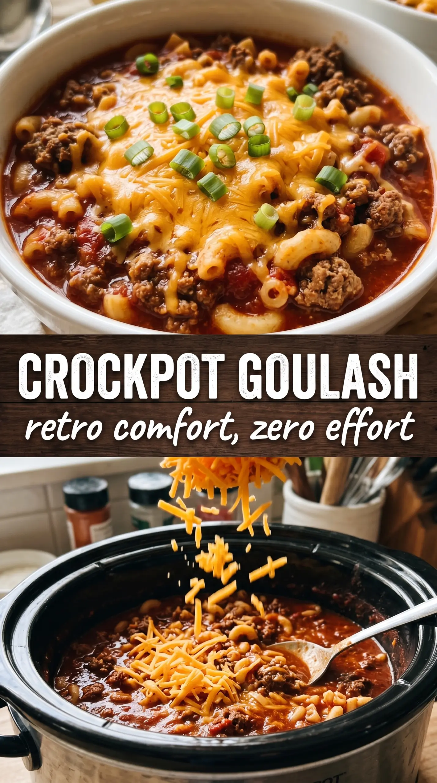 Easy Crockpot Goulash hearty tomato beef