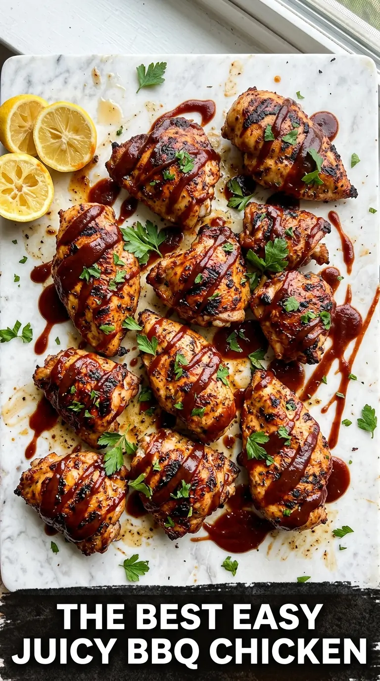 The Best Easy Juicy BBQ Chicken smoky glazed chicken