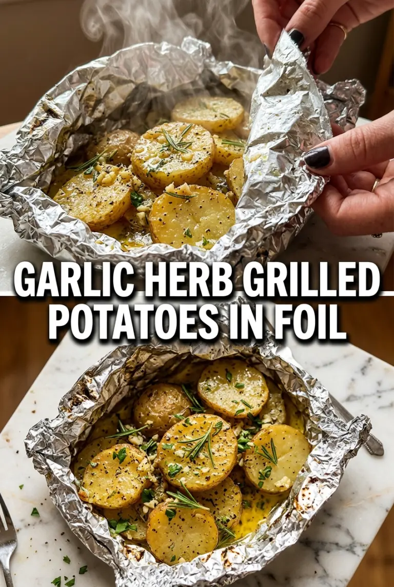 Garlic Herb Grilled Potatoes in Foil