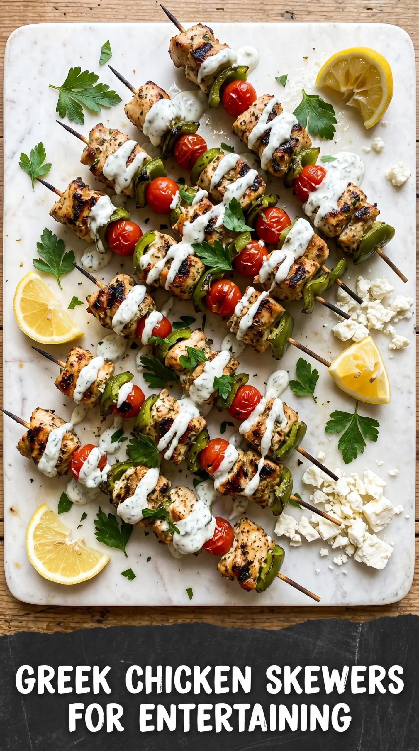Greek Chicken Kabobs lemony grilled skewers