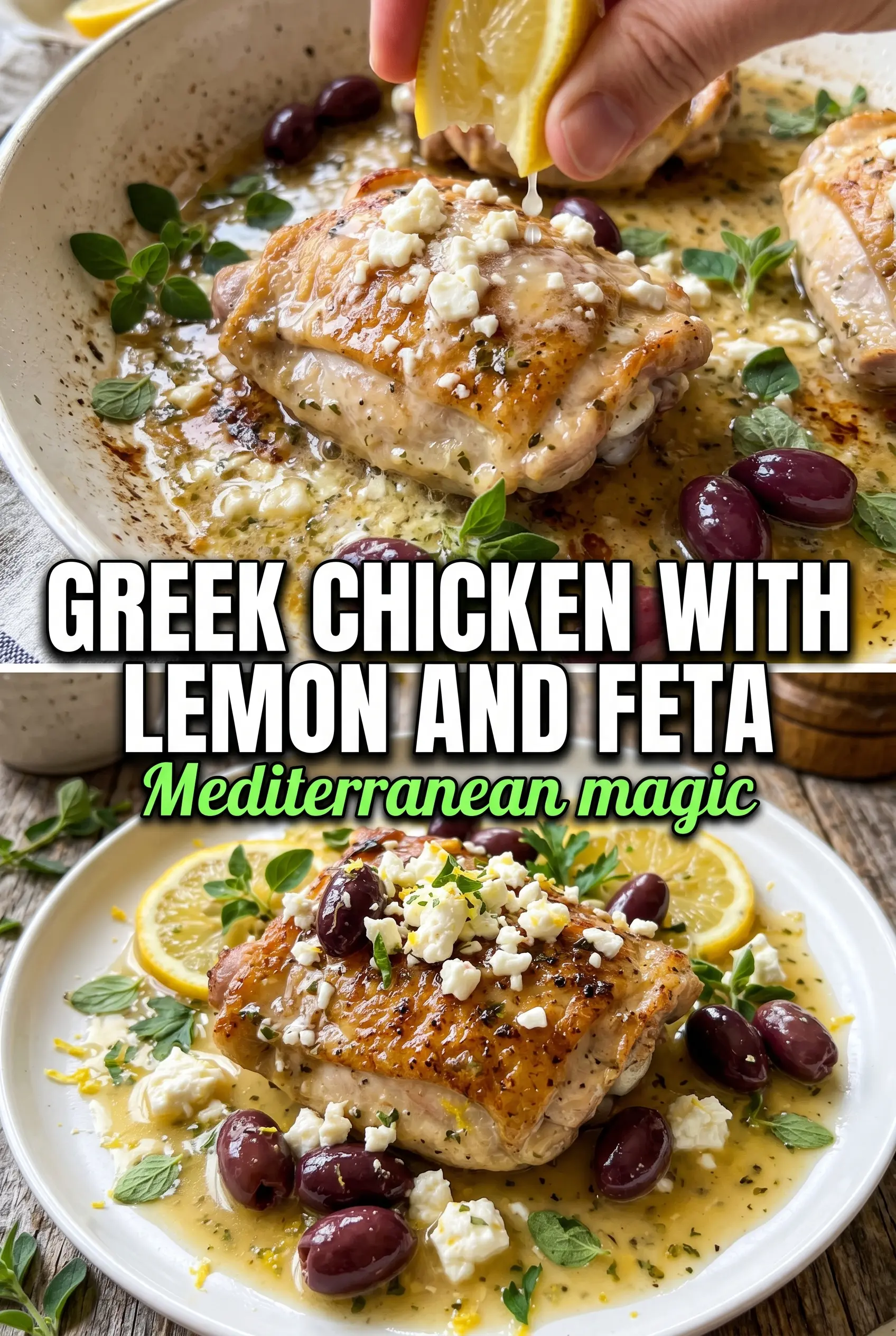 Greek Chicken with Lemon and Feta