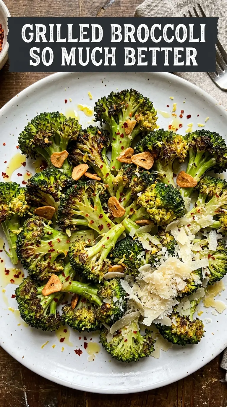 Grilled Broccoli charred lemon-garlic