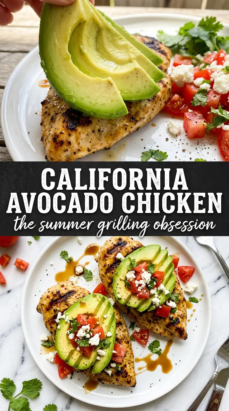 Grilled California Avocado Chicken smoky avocado cheesy