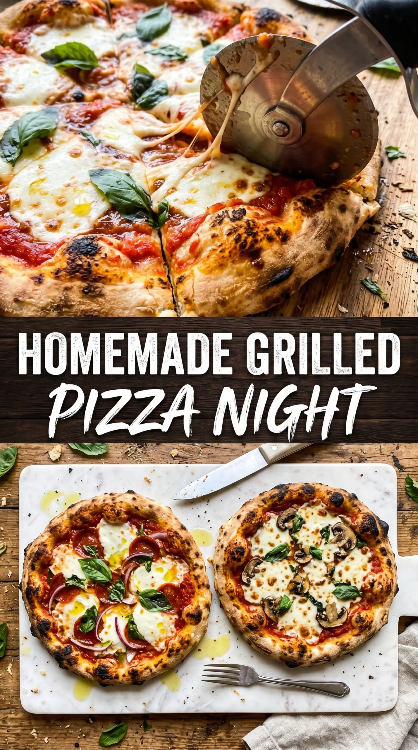Grilled Pizza charred crust, bubbling cheese, fresh toppings