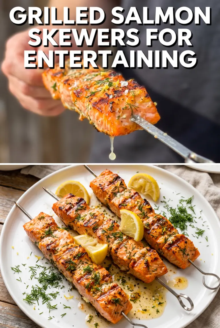 Grilled Salmon Kebabs