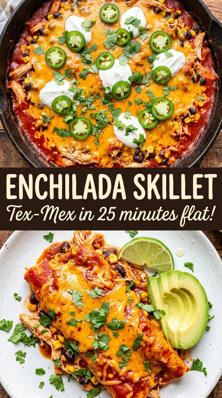 Healthy Enchilada Skillet colorful skillet
