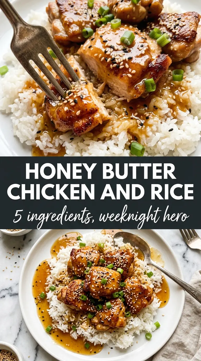 Honey Butter Chicken glazed chicken breasts with glossy garlic sauce