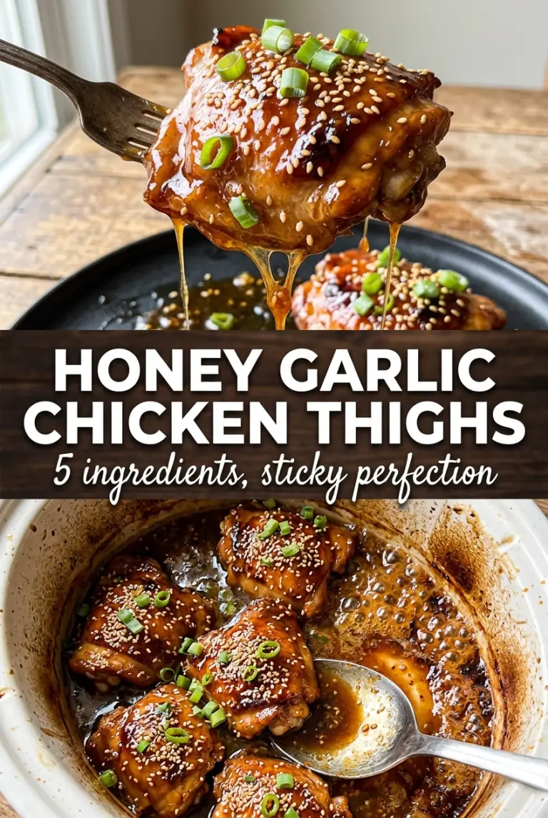 Honey Garlic Slow Cooker Chicken Thighs