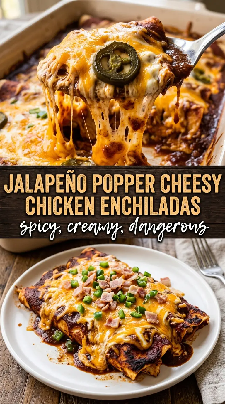 Baked enchiladas with sauce and cheese