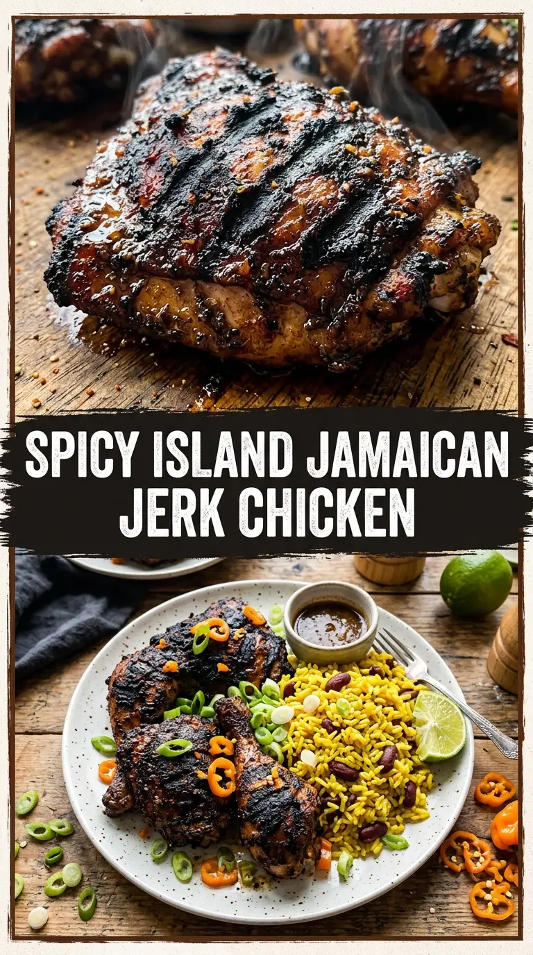 Jamaican jerk chicken spicy charred