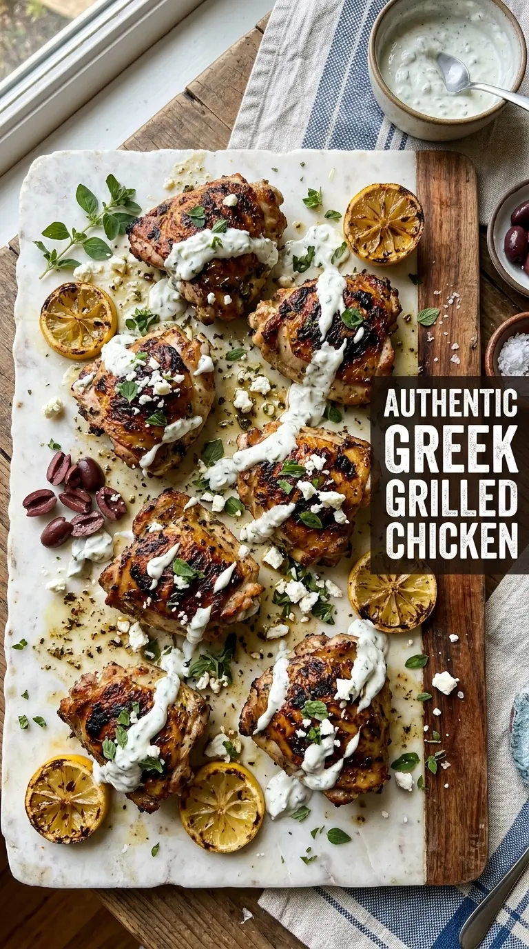Juicy Greek Chicken lemon oregano grilled