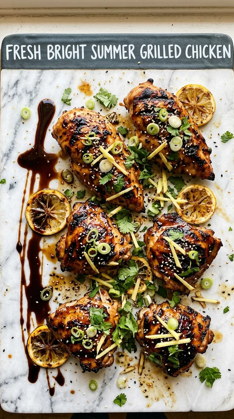 Lemon Ginger Soy Marinated Grilled Chicken bright savory grilled