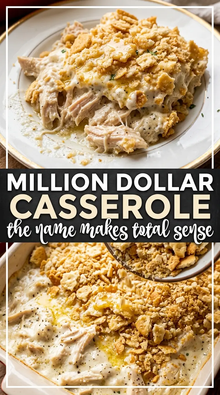 Baked casserole with cheese melted on top
